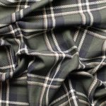 Tejido para camisa tejido de cuadros 7 oz para lavado stone wash (stone wash) verde