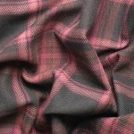 Tejido para camisa tejido de cuadros 7 oz para lavado stone wash (stone wash) rosa