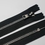 Блискавка металева, тип 4, нероз'ємна, блискучий чорний