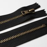 Блискавка металева, тип 4, нероз'ємна, антік оксид (латунь оксид)